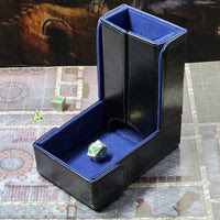 The Keep: Compact Magnetic Dice Tower & Tray - Blue